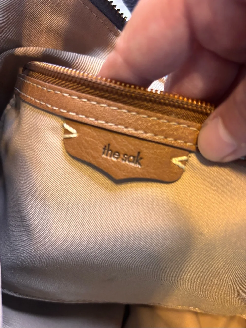 The Sak Pebbled Leather Hobo in blue